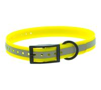 CANIHUNT Collier Xtreme Polyuréthane - Boucle Double - 16 Coloris (2.5 x 0.25 x 65 cm, Réfléchissant Jaune)