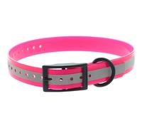 Collier pour chien polyuréthane réfléchissant boucle double Canihunt Xtreme Rose 2,5x0,25x65 cm