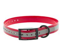 Collier pour chien polyuréthane réfléchissant boucle double Canihunt Xtreme Rouge 2,5x0,25x65 cm