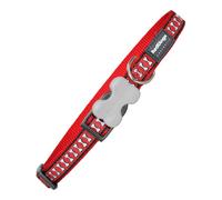 - collier réfléchissant pour chien - rouge - s