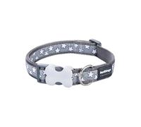 Collier pour chien - RED DINGO - Réglable - Gris étoiles blanches - 12 mm x 20/32 cm - Petit