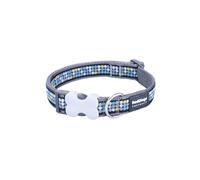 Red Dingo Collier pour chien STYLE MODERN ON COOL GREY 15 mm x 24-36 cm