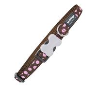Collier pour Chien Red Dingo Style Rose Pois (2,5 x 41-63 cm)