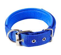 Collier pour Chien réglable en Nylon Doux et Confortable renforcé pour Animal de Compagnie de Taille Moyenne/Grande, Bleu