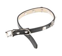 Collier pour chien réglable style punk avec motif tête de mort pour Halloween, convient pour les chats et les animaux, design durable et élégant