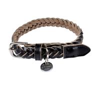 Collier pour Chien Réglable ""Tressé"" 30-45cm Noir