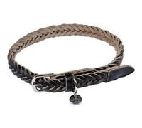Collier pour Chien Réglable "Tressé" 50-70cm Noir Noir G