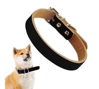 Collier pour chien roulé en cuir | Collier réglable pour chien de taille moyenne avec boucle, fait à la main pour la promenade quotidienne, une bonne décoration pour animal de compagnie