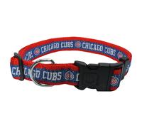 Collier pour chien sous licence MLB Chicago Cubs - Robuste et durable. Disponible en 29 quipes de baseball et 4 tailles.