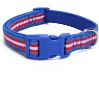Collier pour Chien, Tactique Mignon réfléchissant Durable Large avec Boucle de Verrouillage sécurité for Toutes Les Races Chiens(Dark Blue,Medium)