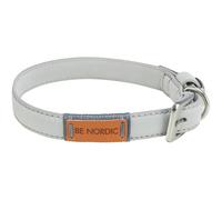 BE Nordic Collier en Cuir, S-M: 40-46 cm/20 mm, Gris Clair