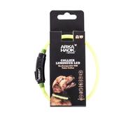 Collier pour chien tube LED Arka Haok Jaune 1x70 cm
