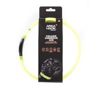 Collier pour chien tube plate LED Arka Haok Jaune 2,5x65 cm
