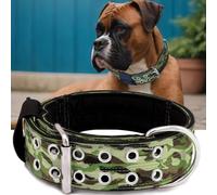 Collier pour Chiens de Grande Taille, Collier Tactique de 5,1 cm de Large avec poignée pour Chiens de très Grande Taille, Collier Militaire Robuste en Nylon épais de 0,6 cm d'épaisseur, Vert