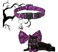 Collier pour Chiens d'halloween : Collier réglable avec, Bande de Vacances en Nylon Doux | Design Mignon et Effrayant, séance Photo d'automne, Collier