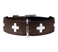 Collier Pour Chiens - Hunter - T-55 - Cuir Écologique - Taille 30 À 34,5 Cm - Marron