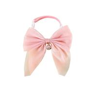 Collier pour chiot tendance au toucher avec clochette rose vif et confortable, accessoire photographique, collier pour chiot pour fête (rose, S)