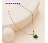 Collier pour femme - acier titane - pendentif en gla?ure couleur amour tridimensionnel fait à la main - cha?ne clavicule