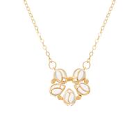 Collier pour femme avec fleur aimantée - Accessoires légers - Pour tous les jours - Pour femme et fille, 链长44-49cm, Métal