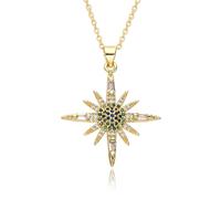 Collier pour femme avec pendentif cœur et chaîne d'ancre, pendentif pentagramme, étoile gardienne, collier étoile diamant, chaîne de clavicule courte pour femme