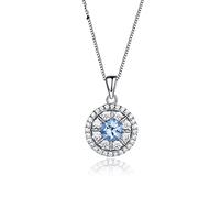 Collier pour femme avec pendentif en argent 925 et pendentif feuille bleue, pierre précieuse, cadeau pour fille, chaîne fine pour clavicule