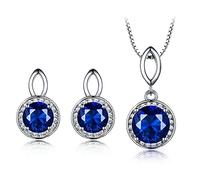 Collier pour femme avec pendentif en argent sterling 925 et pierres précieuses émeraude, boucles d'oreilles à tige, collier pendentif, cadeau de fête pour demoiselles d'honneur