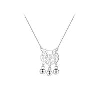 Collier pour femme avec pendentif en forme de cœur et chaîne d'ancre en argent sterling S925, collier avec cadenas de longévité, pendentif de sécurité pour souhaits d'argent, chaîne de clavicule