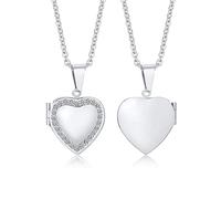 Collier pour femme, chaîne de clavicule, collier romantique avec cadre photo en forme de cœur, colliers pour femmes, cadeaux ouvrables, acier inoxydable, promesse d'amour, souvenir, Pn-1363S