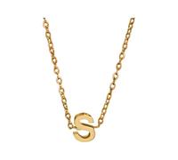 Collier pour femme - Collier doré avec les initiales d'un prénom féminin tendance - Cadeau pour les adolescentes - Nom arabe, 1cm, Métal