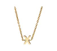 Collier pour femme - Collier doré avec les initiales d'un prénom féminin tendance - Cadeau pour les adolescentes - Nom arabe, 1cm, Métal