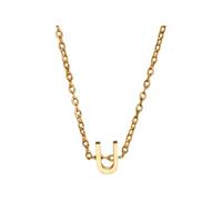 Collier pour femme - Collier doré avec les initiales d'un prénom féminin tendance - Cadeau pour les adolescentes - Nom arabe, 1cm, Métal