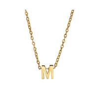 Collier pour femme - Collier doré avec les initiales d'un prénom féminin tendance - Cadeau pour les adolescentes - Nom arabe, 1cm, Métal