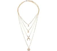 Collier pour femme, collier en couches, colliers avec pendentif avec strass, accessoires pour bijoux avec col rond Lovely And Professional