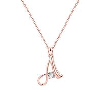 Collier pour Femme -Collier Lettre, 26 Lettres d'Amour Collier pendentif Chaîne de Cou de Clavicule, Bijoux Alphabet de A à Z pour Femme, Ado & Fille - Chaîne 45cm (A, Or rose)