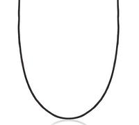 Collier pour femme - Cordon de soie noir - 2 mm - Pour bijoux - Chaîne en tissu avec fermoir mousqueton - Argent sterling 925 plaqué or - Tissu 45 - 0103580420