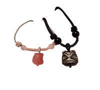 Collier pour femme en agate écarlate avec pendentif en obsidienne Simple, doux et polyvalent pour les couples., One Size, Corail, Sans pierres précieuses