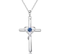 Collier pour femme en argent sterling 925 avec pendentif en forme de cœur et pierre de naissance - Minimaliste, personnalisé et polyvalent souvenir d'anniversaire, Mittelgroße, Argent, Non