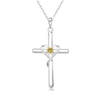 Collier pour femme en argent sterling 925 avec pendentif en forme de cœur et pierre de naissance - Minimaliste, personnalisé et polyvalent souvenir d'anniversaire, Mittelgroße, Argent, Non