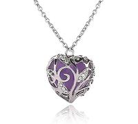 Collier pour femme Glow en Dark Collier ras du cou lumineux avec pendentif en cristal à cœur Lovely And Practical