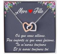 Collier pour femme Or,Argent Idées cadeaux pour elle événement spécial,Anniversaire ou Noël Coffret avec dédicace comprise Or Mère