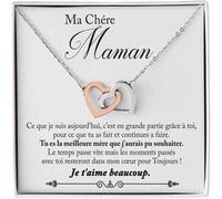 Collier pour femme Or,Argent Idées cadeaux pour elle événement spécial,Anniversaire ou Noël Coffret avec dédicace comprise ma Mère