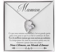 Collier pour femme Or,Argent Idées cadeaux pour elle événement spécial,Anniversaire ou Noël Coffret avec dédicace comprise Maman