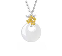 Collier pour Femme Pendentif Fleur En Argent Sterling 925 Collection De 12 Divinités Florales Bijoux De Luxe Artisanat D'Exception Idéal pour La Saint-Valentin Les Anniversaires et Les Fêtes. Mot