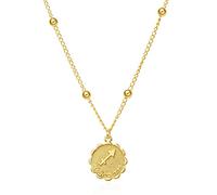 Collier pour femme, signe du zodiaque, 12 constellations, chaîne ronde pour clavicule, horoscope, Vierge, Taureau, Lion, Gémeaux, cadeau, Nc18Y0846-6