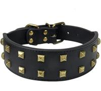 Collier pour Grand Chien de 2' de Largeur avec Sangle de Cou à Rivets, Colliers réglables pour Animaux de Compagnie pour Chiens de Taille Moyenne et Grande L-3XL, Collier pour Chien Doux, Rouge, XL-c
