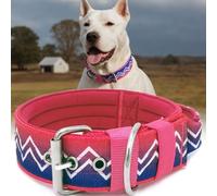 Collier pour Grands Chiens NeckShield Kontroll - Collier pour Chien De 5 cm De Large avec Rembourrage Extra Épais Et Poignée, Sécurité Certifiée SGS, Protection Professionnelle,35-43cm,Vague De Sucre