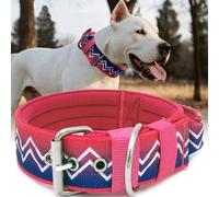 Collier pour Grands Chiens NeckShield Kontroll - Collier pour Chien De 5 cm De Large avec Rembourrage Extra Épais Et Poignée, Sécurité Certifiée SGS, Protection Professionnelle,50-58cm,Vague De Sucre