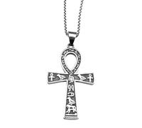 Collier pour homme avec pendentif croix Anka égyptienne vintage gothique accessoire de bijoux