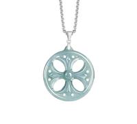 Collier pour homme avec pendentif croix en jade naturel - Unisexe - Collier chrétien catholique