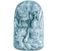 Collier pour homme avec pendentif dragon en jadéite Bouddha Talismans Jade Cadeau pour femme Bijoux véritables de luxe